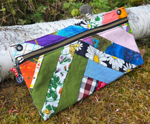 One of a Kind Vintage Crazy Quilt Zipper Pouch