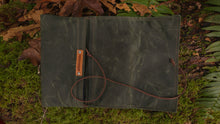 Waxed Canvas Roll Up Pouches with Vintage Wool Lining