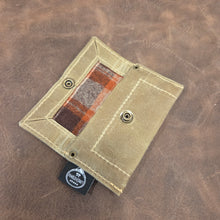 Tiny Waxed Canvas Dice Pouch with Wool Lining
