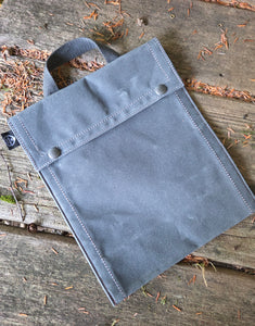 Rugged Waxed Canvas Two Snap Notebook Pouch With Handle Built Bigger for the Trail