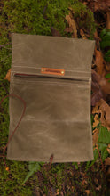 Waxed Canvas Roll Up Pouches with Vintage Wool Lining