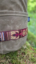 Large Waxed Canvas Cedar Bucket Bag with Vintage Trim