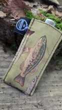 Vintage Robert Kaufman Fish Knife Slip Handmade Waxed Canvas Pocketknife Sleeve