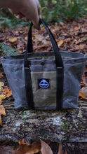 Sturdy Waxed Canvas Ammo Bag with Wrap Around Handles Steel and Tan