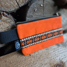 Hunter Orange Waxed Canvas Zipper Pouch