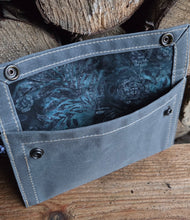 Bold and Rugged Waxed Canvas Two-Snap Pouch