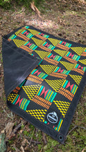 Junior Waxed Canvas Groundcloth – Black with Geometric Wax Print Lining