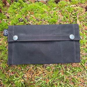 Rugged Waxed Canvas Two-Snap Pouch