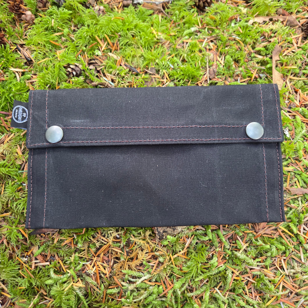 Rugged Waxed Canvas Two-Snap Pouch
