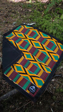 Junior Waxed Canvas Groundcloth – Black with Geometric Wax Print Lining