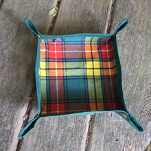 Plaid Wool and Waxed Canvas Medium Travel Tray Medium