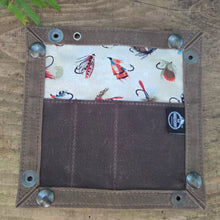 Fishing Flies Waxed Canvas EDC Travel Tray 3.0  – Everyday Carry, Field-Ready