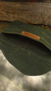 Canvas Roll Up Pouch with Vintage Woven Trim