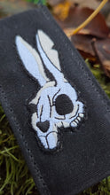 Death Bunny Pocketknife Slip – Double-Layered Waxed Canvas with Embroidered Patch