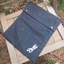 Death Bunny Waxed Canvas Two Snap Notebook Pouch  Built Bigger for the Trail ~ Black