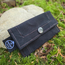 Black Waxed Canvas Tiny Pouch for Dice, Fire Kits or Wallet