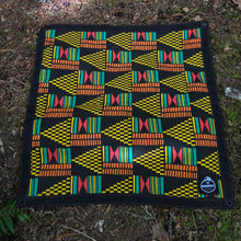Junior Waxed Canvas Groundcloth – Black with Geometric Wax Print Lining