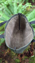 Sturdy Waxed Canvas Ammo Bag with Wrap Around Handles Green and Tan