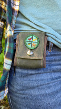 Deep Waxed Canvas Foraging Pouch with Vintage Scout Patches
