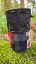 Cedar Bucket Bag with Outside Pockets featuring Flannel
