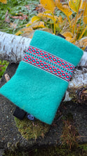 PNWBUSHCRAFT Vintage Wool Zipper Pouch with Trim