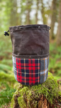 Cedar Bucket Bag with Outside Pockets featuring Flannel