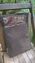 Paisley Waxed Canvas Two Snap Notebook Pouch  Built Bigger for the Trail