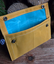 Bold and Rugged Waxed Canvas Two-Snap Pouch