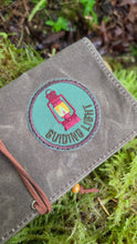 Waxed Canvas Roll Up Pouch with Lantern patch
