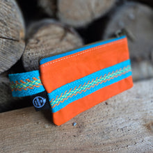 Hunter Orange Waxed Canvas Zipper Pouch