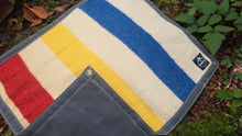 Mid Century JCPenney Wool Camp Blanket Jr. Ground cloth Slate Waxed Canvas
