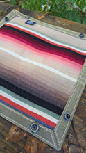 Waxed Canvas and Vintage 19th Century Wool Travel Tray Medium