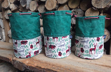 Flannel Forest Cedar Bucket Bags – Small, Medium, and Large