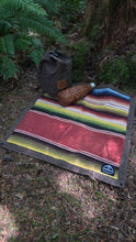 Antique Handwoven Wool Junior Groundcloth