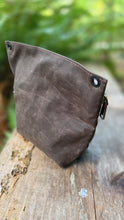 Vintage Paisley Lined Waxed Canvas Zipper Pouch