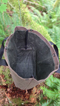 Sturdy Waxed Canvas Ammo Bag with Wrap Around Handles Brown and Green