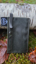Waxed Canvas Pocketknife Slip with Titanium Clip