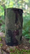 Woodland Camo Cedar Bucket Bag with Outside Pockets Limited Edition
