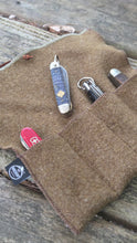 Wool Roll Up Pouch - Vintage Army Blanket Edition