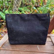 Black and Brown Waxed Canvas Zipper Pouches