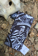New Tiny Pocketknife Bag Slip in Waxed Canvas *Skulls and Mushrooms