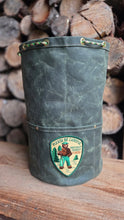 XL Cedar Bucket Bag – Waxed Canvas with Vintage Smokey the Bear Patch