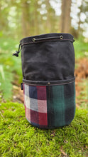 Cedar Bucket Bag with Outside Pockets featuring Flannel
