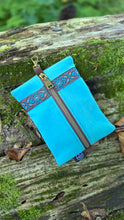 PNWBUSHCRAFT Turqoise Wool Zipper Pouch with Trim
