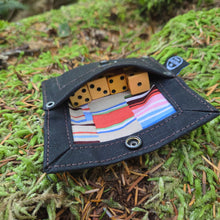 Black Waxed Canvas Tiny Pouch for Dice, Fire Kits or Wallet