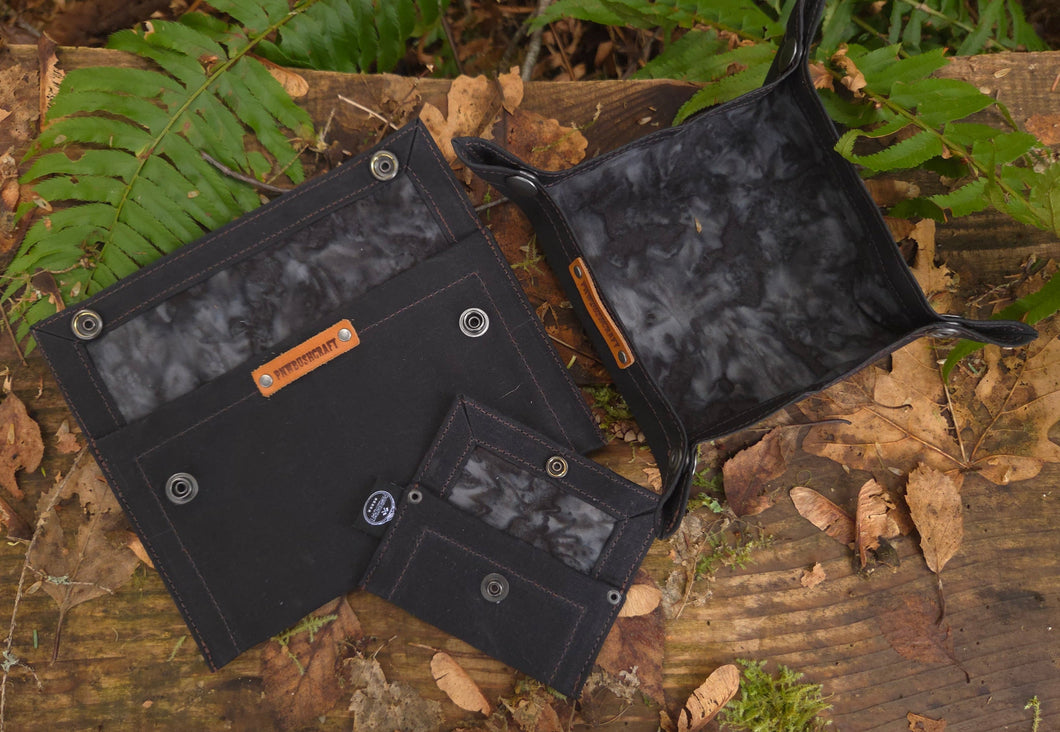 Adventure & Gaming Organizer: Handcrafted 3-Piece Waxed Canvas Set