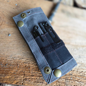 EDC Waxed Canvas Travel Tray with Hook and Loop