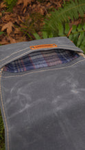 Waxed Canvas Roll Up Pouches with Vintage Wool Lining
