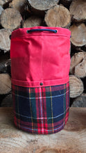 The Medium Cedar Bucket Bag – Fire Red with Wrapped Pockets