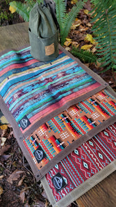 Colorful Cotton Lined Waxed Canvas Junior Ground Cloth for Hiking, Camping and Bushcraft